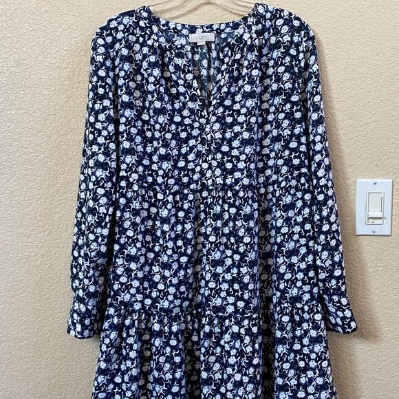 LOFT Outlet Women's Floral Georgette Prairie Mini Dress -‎ XS EUC - Picture 10 of 13